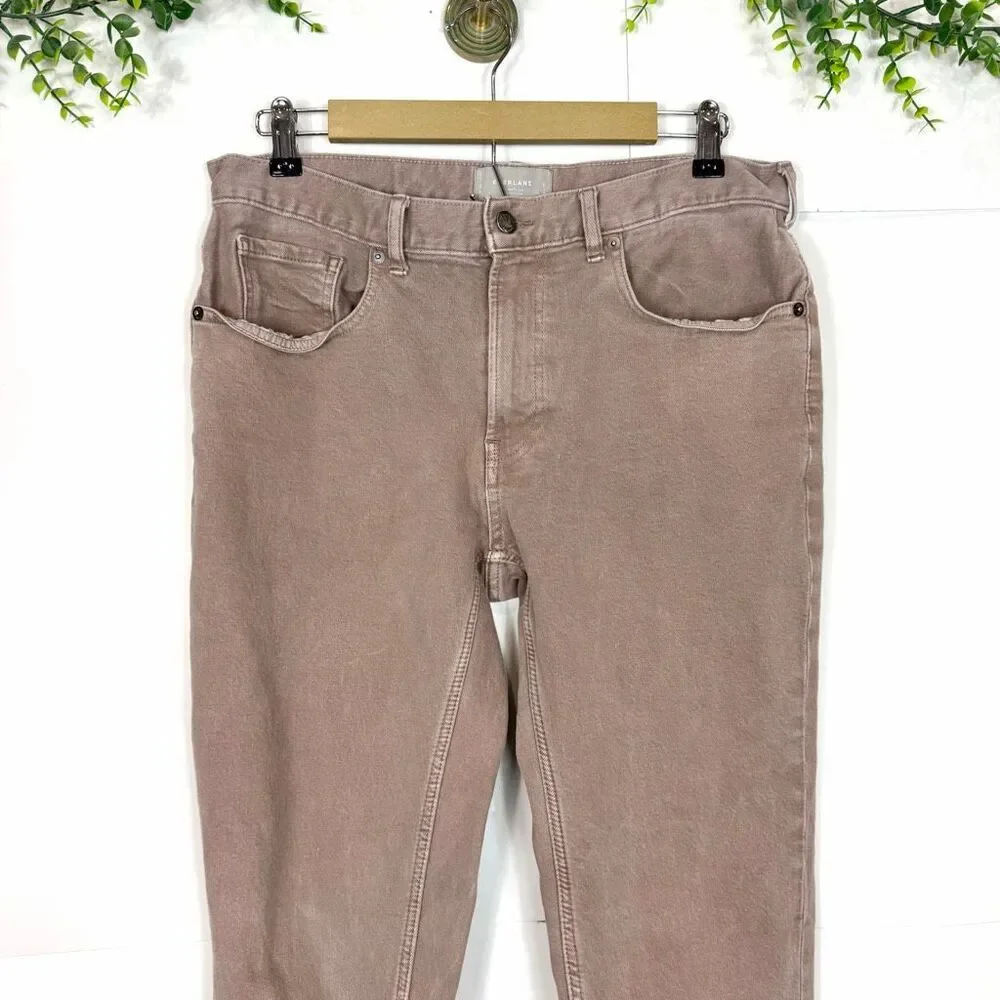 Everlane Jeans Mens 32x32 Brown tan Denim Organic Cotton Straight Leg Slim Fit‎